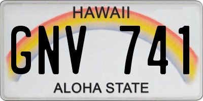 HI license plate GNV741