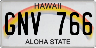 HI license plate GNV766