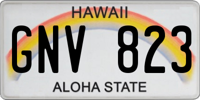 HI license plate GNV823