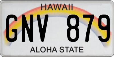 HI license plate GNV879