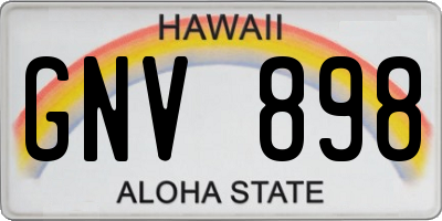 HI license plate GNV898