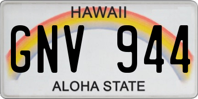 HI license plate GNV944