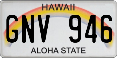 HI license plate GNV946