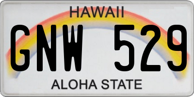 HI license plate GNW529