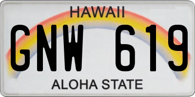 HI license plate GNW619