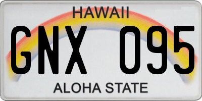 HI license plate GNX095