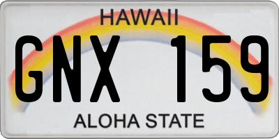 HI license plate GNX159