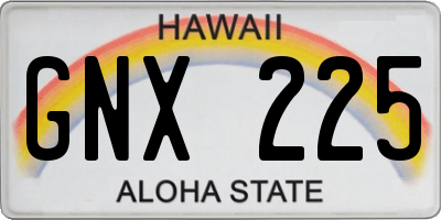 HI license plate GNX225