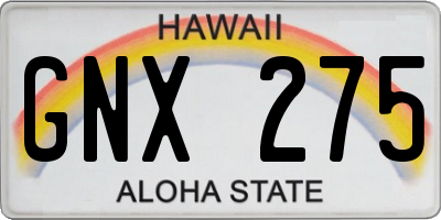 HI license plate GNX275
