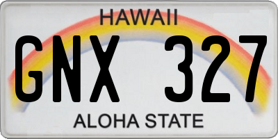 HI license plate GNX327