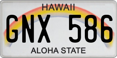 HI license plate GNX586