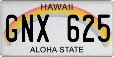 HI license plate GNX625