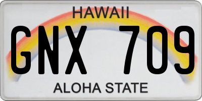 HI license plate GNX709