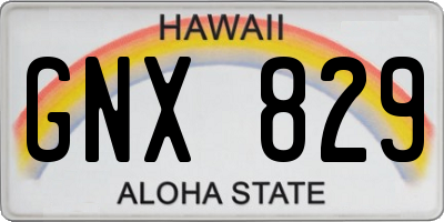 HI license plate GNX829