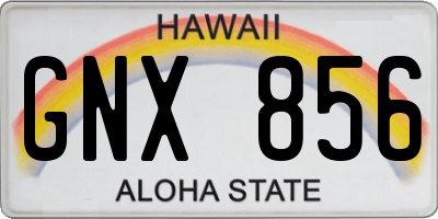 HI license plate GNX856