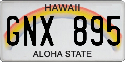 HI license plate GNX895