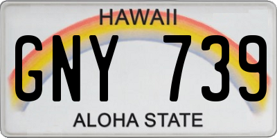 HI license plate GNY739
