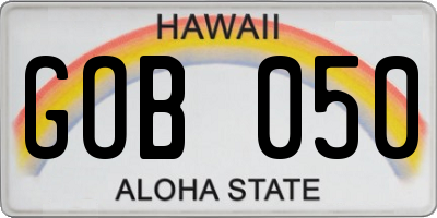 HI license plate GOB050