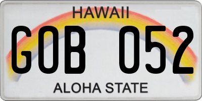 HI license plate GOB052