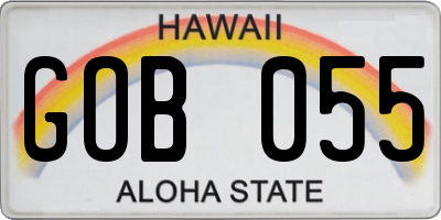 HI license plate GOB055