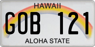 HI license plate GOB121