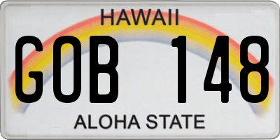 HI license plate GOB148