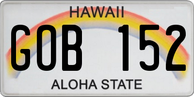 HI license plate GOB152