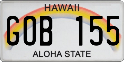 HI license plate GOB155