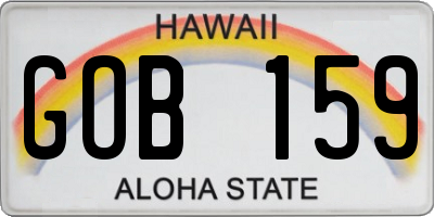 HI license plate GOB159