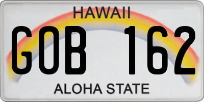 HI license plate GOB162
