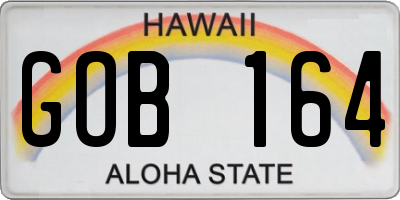 HI license plate GOB164