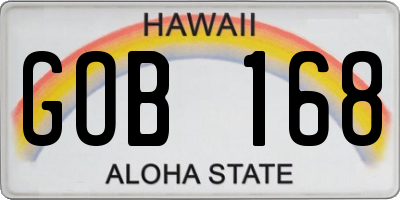 HI license plate GOB168