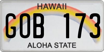 HI license plate GOB173