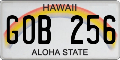 HI license plate GOB256