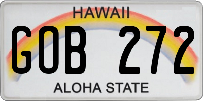 HI license plate GOB272