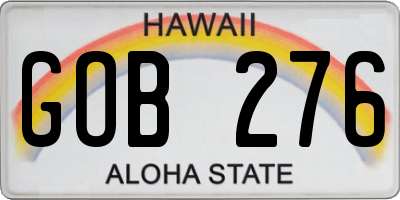 HI license plate GOB276