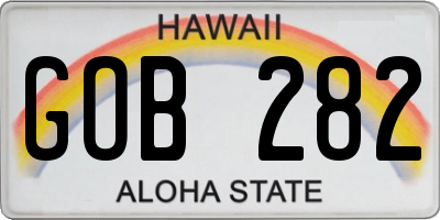 HI license plate GOB282