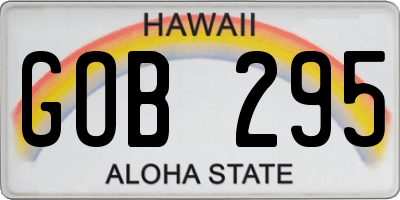 HI license plate GOB295