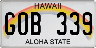 HI license plate GOB339