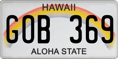 HI license plate GOB369