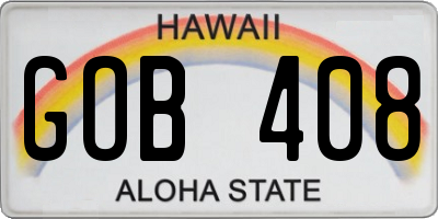 HI license plate GOB408