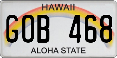 HI license plate GOB468