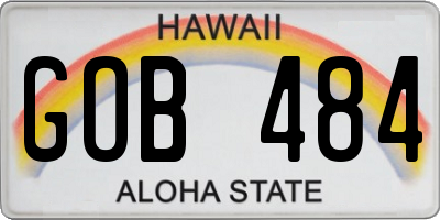 HI license plate GOB484