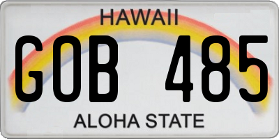 HI license plate GOB485