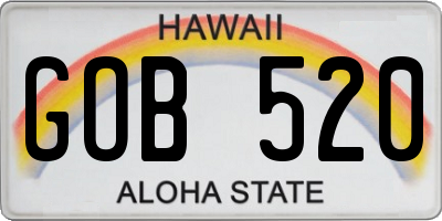 HI license plate GOB520