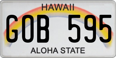 HI license plate GOB595