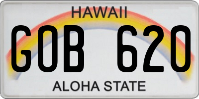 HI license plate GOB620
