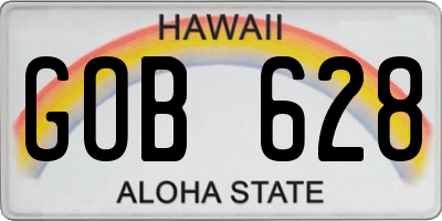 HI license plate GOB628