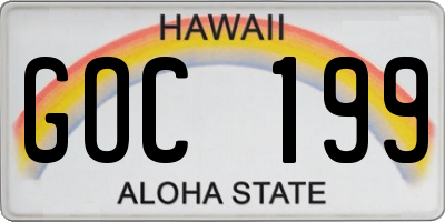 HI license plate GOC199