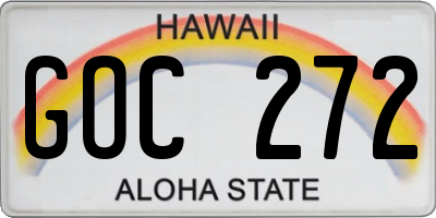HI license plate GOC272